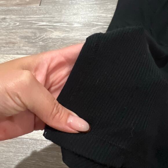 Skims Fits Everybody Slip XS Women's Black Ribbed Bodycon Dress - Picture 4 of 7